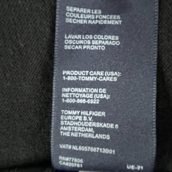 Tommy Hilfiger preppy argyle diamond pattern sweater vest black gray men medium - Picture 8 of 8